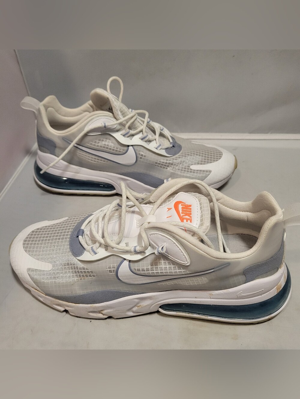 Nike Air Max 270 React Indigo Men's Fog Shoes Size 12 CT1265-100